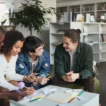 Australia Awards Scholarships students-in-a-group-study-inside-a-library