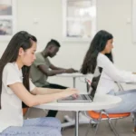 Lester B. Pearson International Student Scholarship student sitting-inside the classroom.