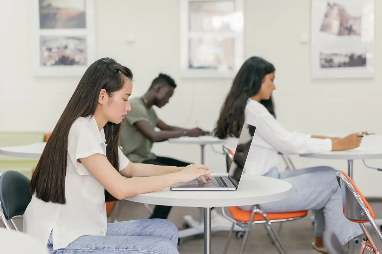 Lester B. Pearson International Student Scholarship student sitting-inside the classroom.