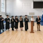 photo-of-Edith Cowan University Postgraduate Scholarships students-gathered-inside campus hall